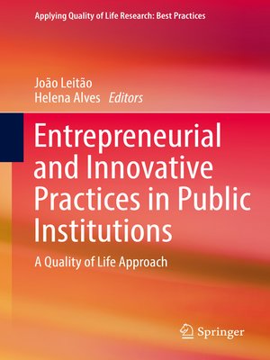 cover image of Entrepreneurial and Innovative Practices in Public Institutions